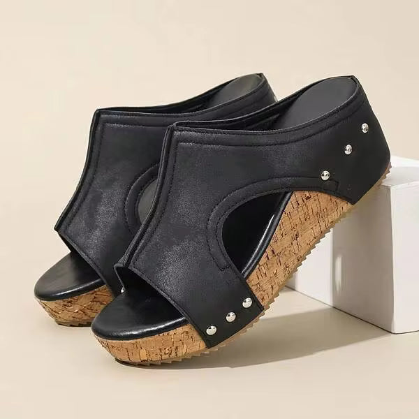 Popular Summer Outerwear, Daily Wear, Vacation Style, Street Fashion Heightening, Comfortable Slip-On, Versatile Casual Thick-Soled Women's Slippers